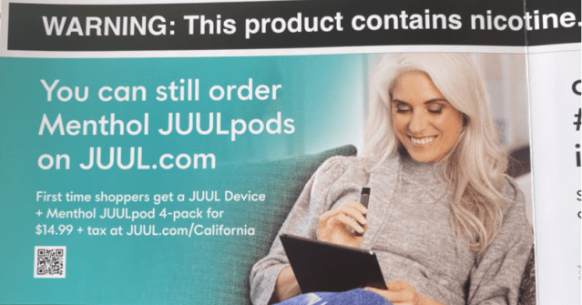 Juul settlement should stop internet sales of Juul menthol pods in  California  Stanton Glantz blog