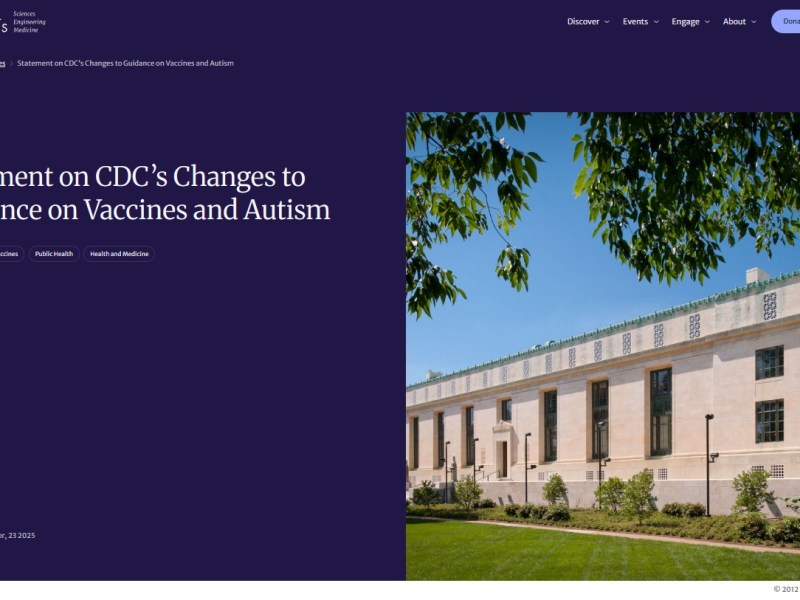 National Academy of Medicine calls out CDC for misrepresenting NAM position on vaccines and&nbsp;autism