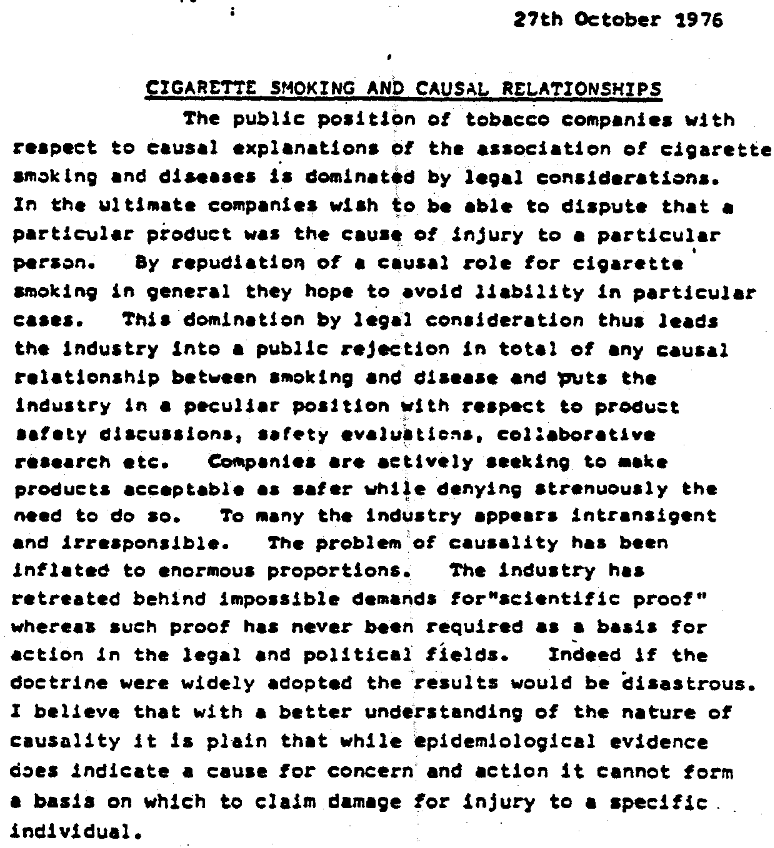 What the BAT chief scientist had to say about causality half a century&nbsp;ago